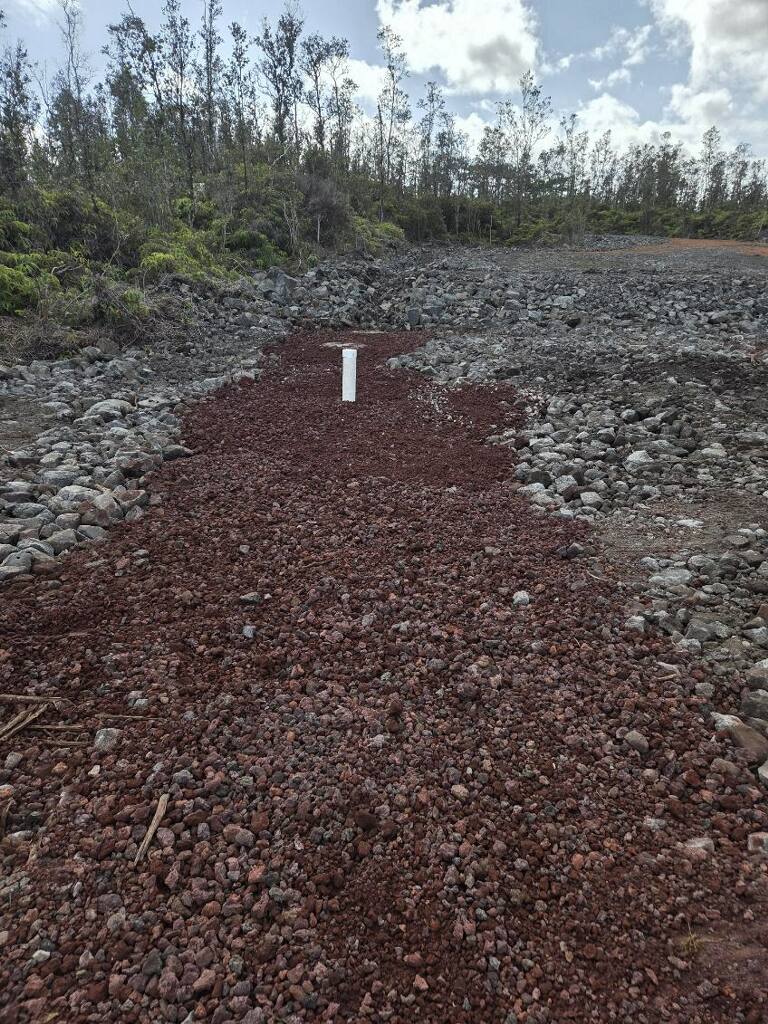 Backfilled drainfield area